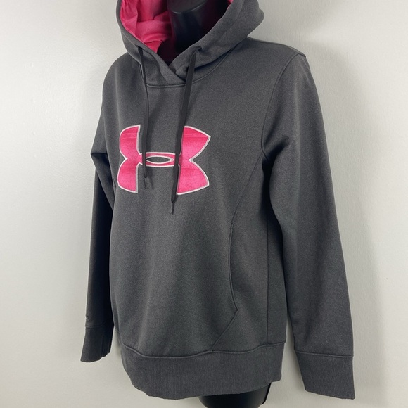 ✨3/$25✨ Under Armour Pink and Gray Hoodie - S - Picture 4 of 7